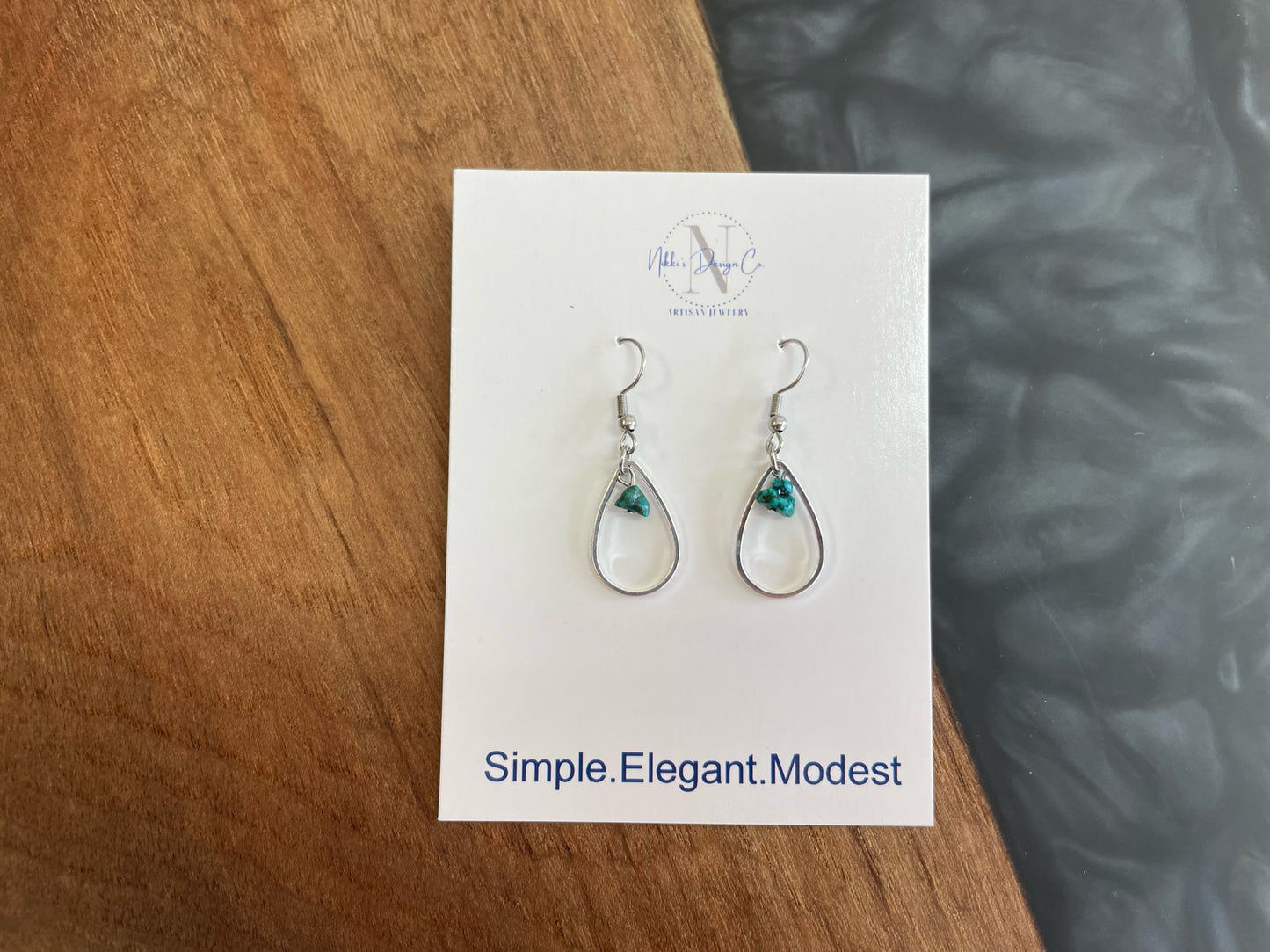 Turquoise teardrop earrings