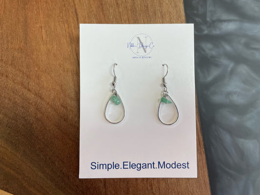 Green Aventurine teardrop earrings