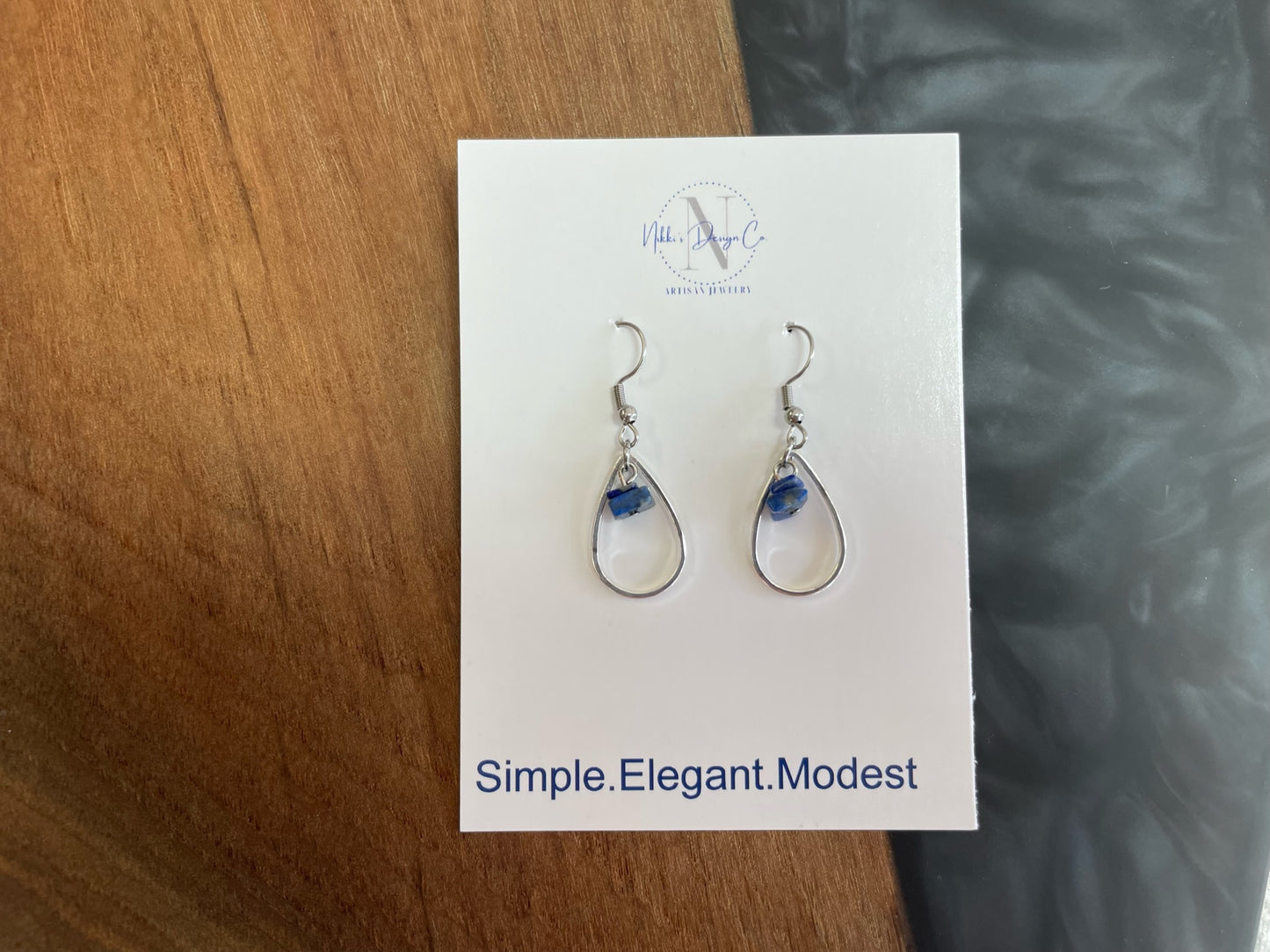 Lapis Lazuli teardrop earrings