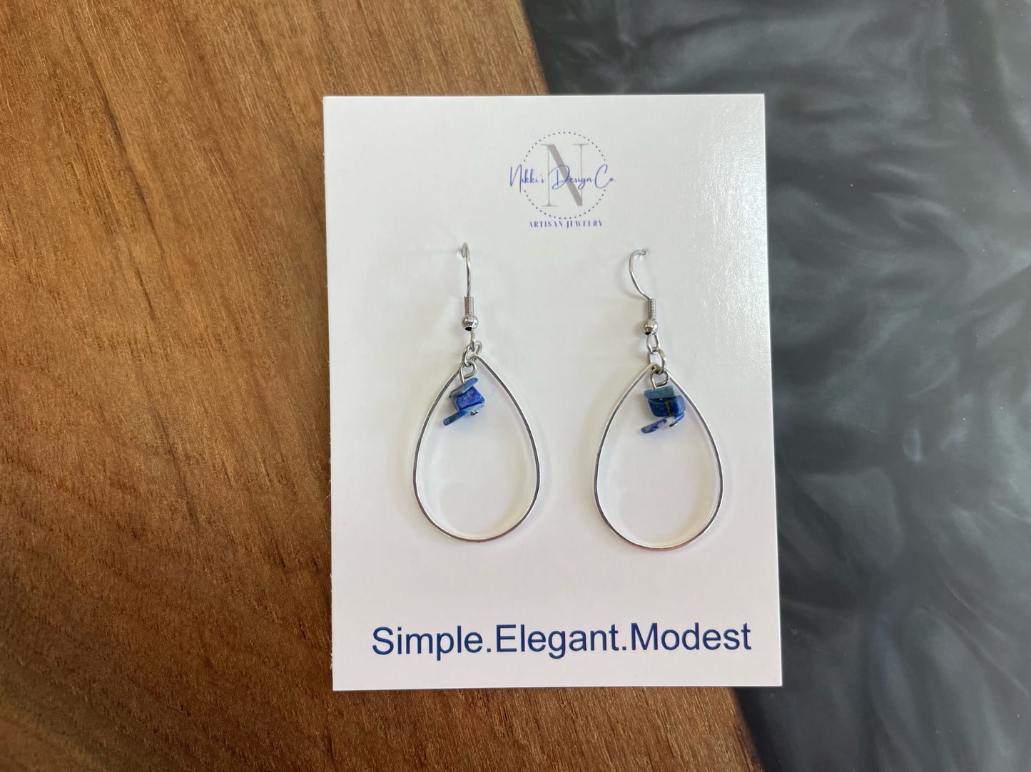 Lapis Lazuli teardrop earrings