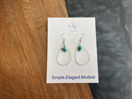 Turquoise teardrop earrings