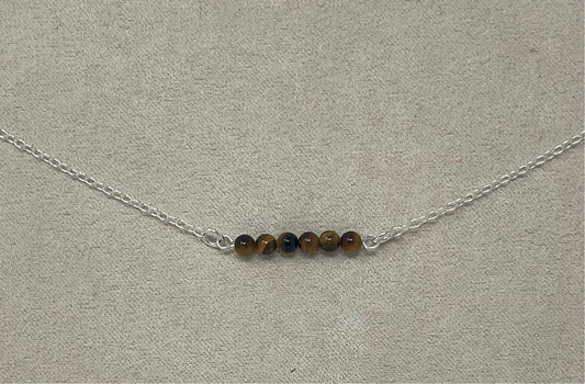 Tiger eye Sterling silver necklace